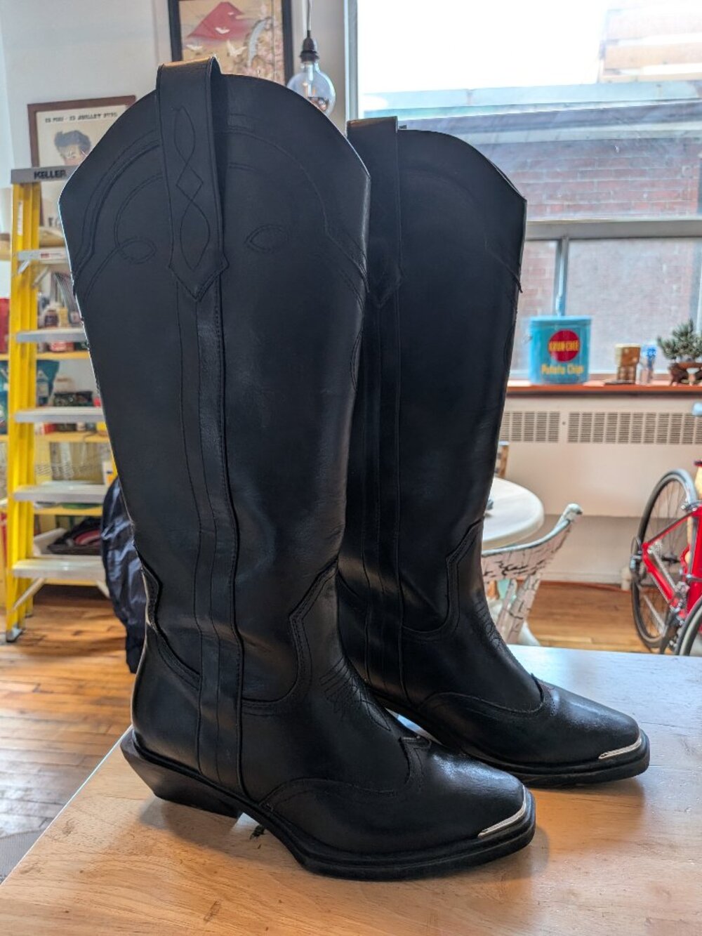 ASOS faux leather western boot